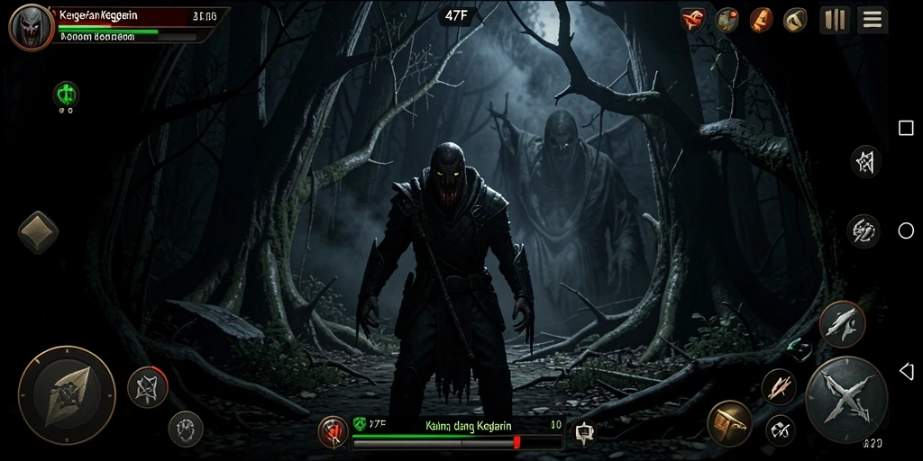 Screenshot 47F menampilkan aksi kengerian yang menegangkan dalam gameplay.