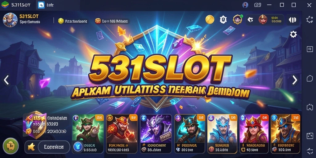 Tampilan antarmuka pengguna 531SLOT yang sederhana dan intuitif.