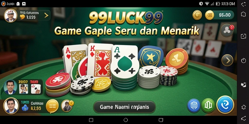 Tampilan gameplay seru dalam game Gaple 99LUCK99.