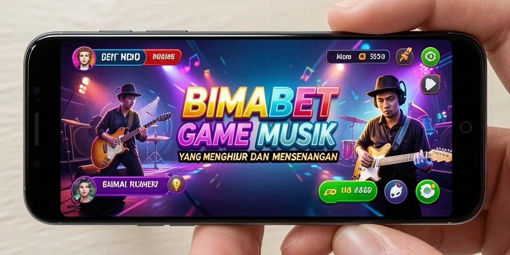 Tampilan layar permainan <strong>BIMABET</strong> yang menampilkan berbagai opsi musik.