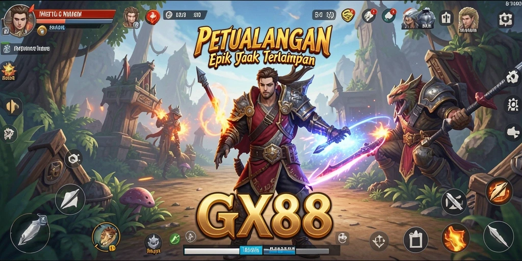 Tampilan penuh aksi dari gameplay GX88 yang menantang.