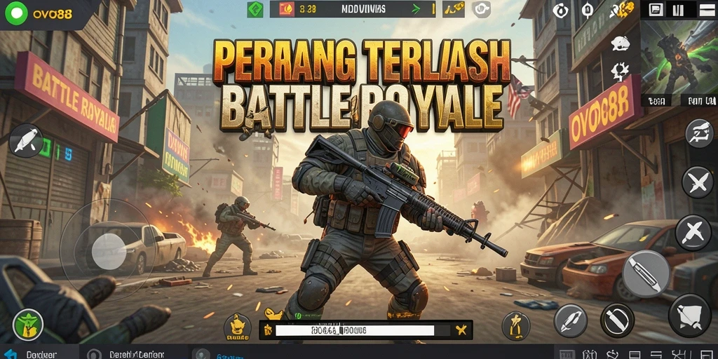 Screenshot gameplay OVO88 yang menampilkan aksi pertempuran intens.