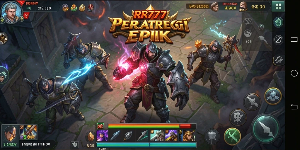 Tampilan gameplay strategis yang mendebarkan dari RR777.