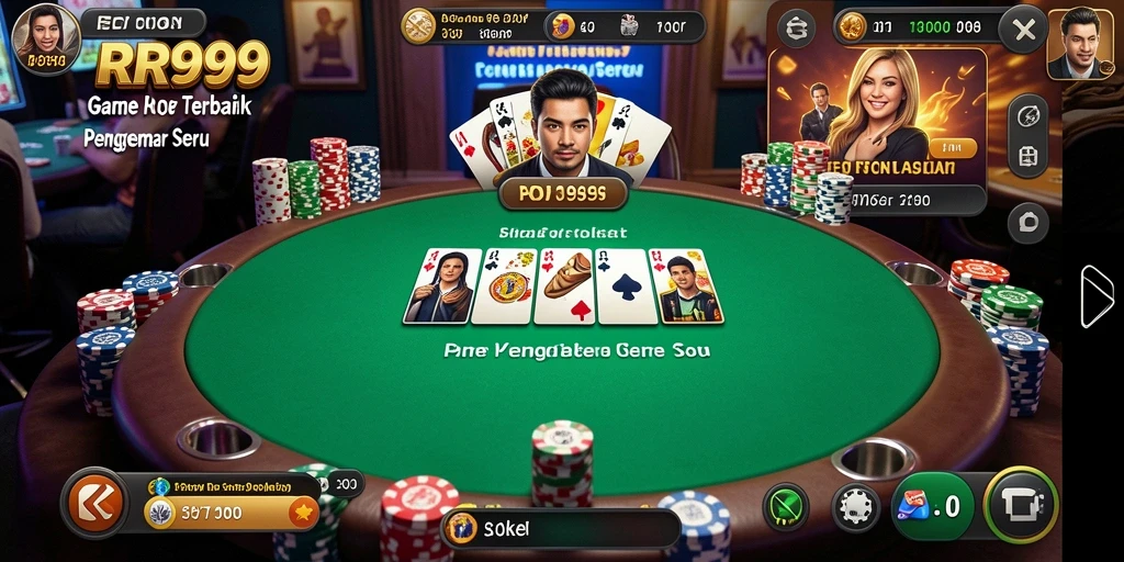 Tampilan menarik dari gameplay Poker di RR999.