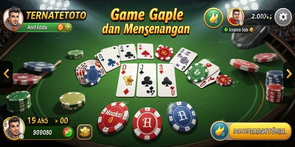 Screenshot gameplay TERNATETOTO memperlihatkan keseruan bermain Gaple.