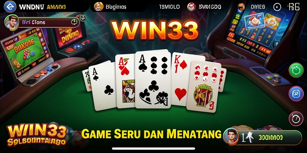 Tampilan gameplay Domino yang seru dan menghibur di WIN33.